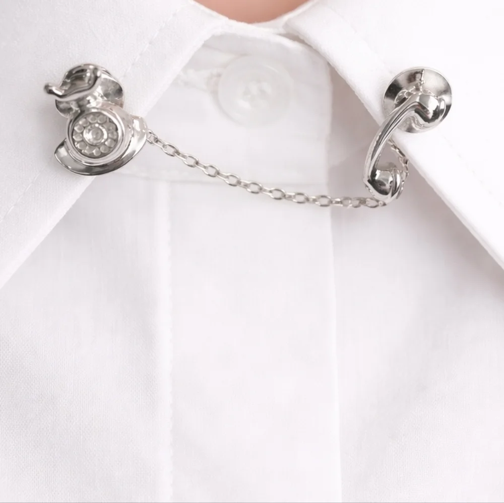 Trifari Silver Colored Rotary Phone Tie Tack or  Scarf Pin Excellent Condition